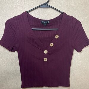Burgundy blouse